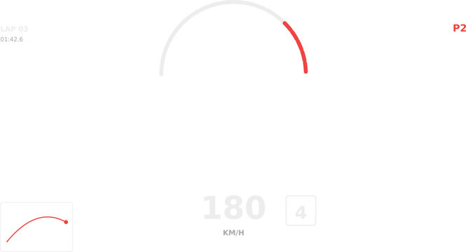 Racing car HUD overlay, camera viewfinder HUD overlay graphic with transparent background, digital screen frame interface for video and photo, 16:9 vector illustration
