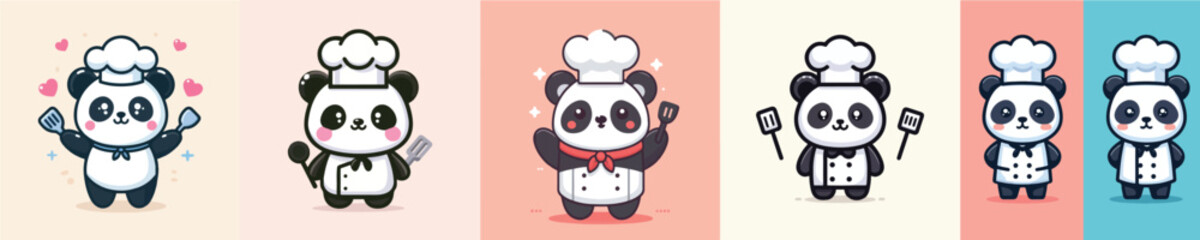Cute vector panda in chef costume © Tofa