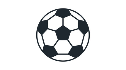 Fototapeta premium Classic Soccer Ball Icon Vector Illustration Isolated on White Background