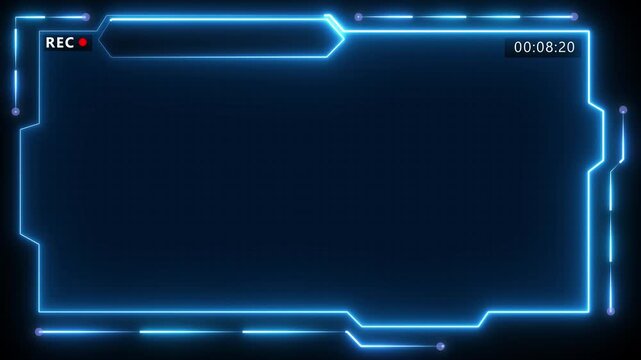 live streaming neon text frame animation box frame neon frame live streaming game live Stream overlay animation for live streaming video Titles 4k motion video