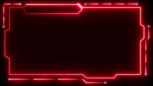 live streaming neon text frame animation box frame neon frame live streaming game live Stream overlay animation for live streaming video Titles 4k motion video