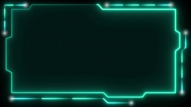 Abstract Loop futuristic background. sci fi technology HUD UI frame Blue glowing technology sci fi frame. GUI futuristic user interface screen elements. Sci-fi. futuristic screen system