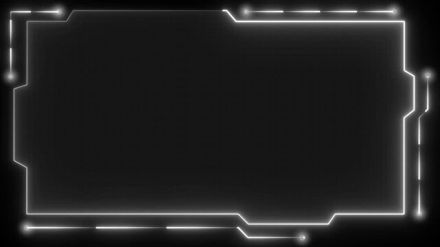 Abstract Loop futuristic background. sci fi technology HUD UI frame Blue glowing technology sci fi frame. GUI futuristic user interface screen elements. Sci-fi. futuristic screen system