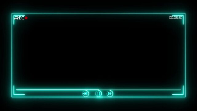 Live recoding hud ,live streaming neon text frame animation box frame neon frame live streaming game live Stream overlay animation for live streaming video Titles 4k motion video