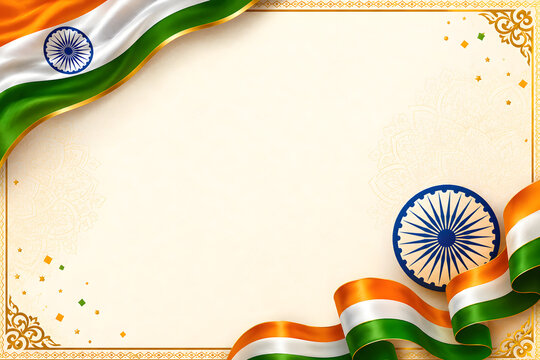 Happy Indian Independence Day and Republic Day celebration featuring the national tricolour flag, Ashoka Chakra, patriotic spirit, freedom, democracy, unity, heritage, pride, and cultural traditions.
