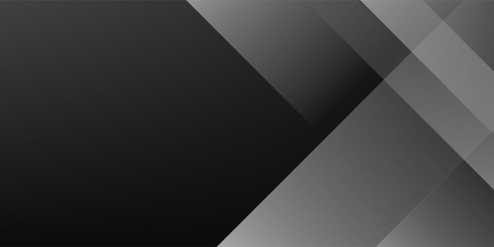 Black white abstract background. Geometric shape. Lines, triangles. Light, glow, shadow. Gradient. Dark grey, silver. Modern, futuristic