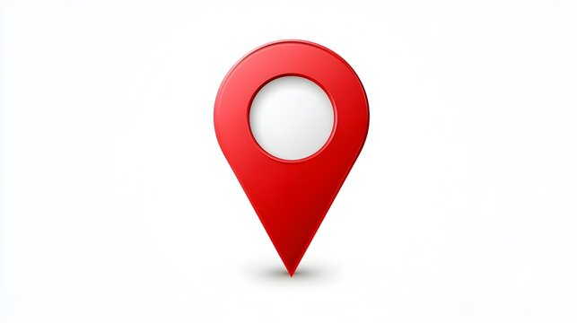 Location pin icon. Map marker symbol. GPS navigation sign. Place pictogram for address, route, destination, travel and local service design. Stock Vector