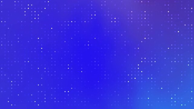 Blue gradient background with white small square pixel dot shapes, perfect for modern design projects, digital artworks, and web backgrounds.