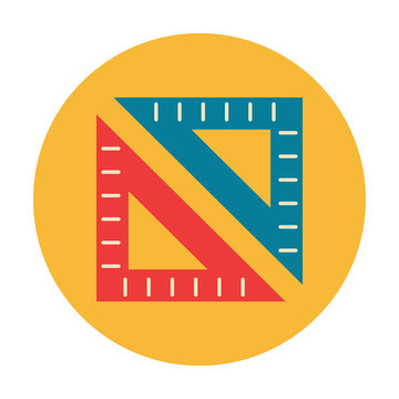 Colorful Set Square Geometry Rulers for School.