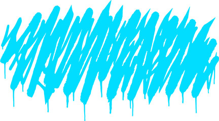 Cyan blue graffiti spray paint drip, urban street art scribble vector, bright turquoise paint splash texture for creative design backgrounds © 成 sнıηяα тєηsєı ツ