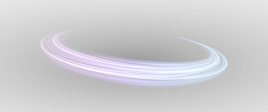 Dynamic Glowing Ring Vortex. Circular Neon Light Motion Effect.