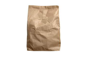 Fototapeta premium Plain brown kraft paper bag standing upright