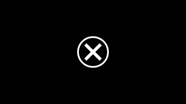 Warning, stop or prohibited, no entry forbidden animation. No entry,