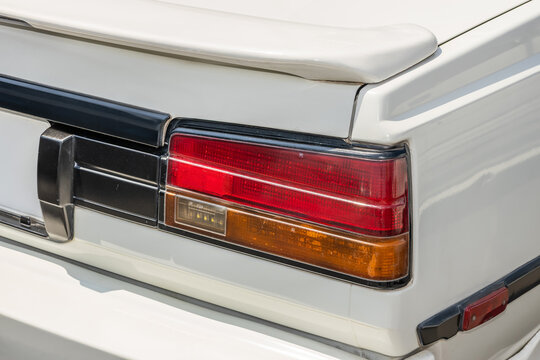 古い車のテールライト　Taillights of old cars, classic cars