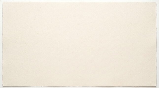 Blank Off-White Handmade Paper with Textured Surface and Deckle Edges for Creative Background