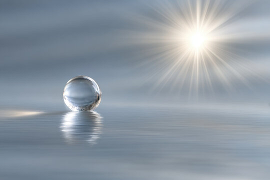 on world water day capture essence of clean water in nature with crystalclear drop illuminated by radiant sunlight