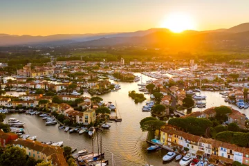 View Of Colorful Houses And Boats In Port Grimaud During Summer Day-Port Grimaud, France © proslgn