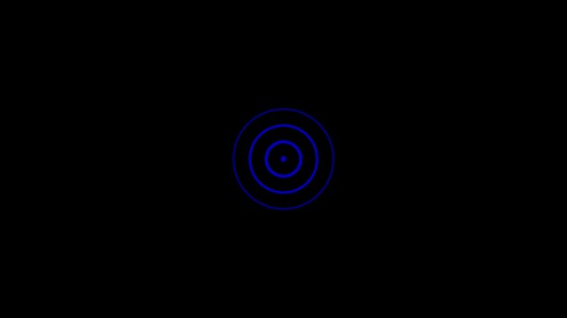 Radio wave looping animation concept on black background. Green radio wave looped motion animation. Technology Radio wave station signal.