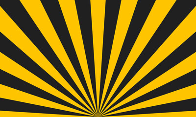 Obraz premium yellow black sun rays abstract geometric background