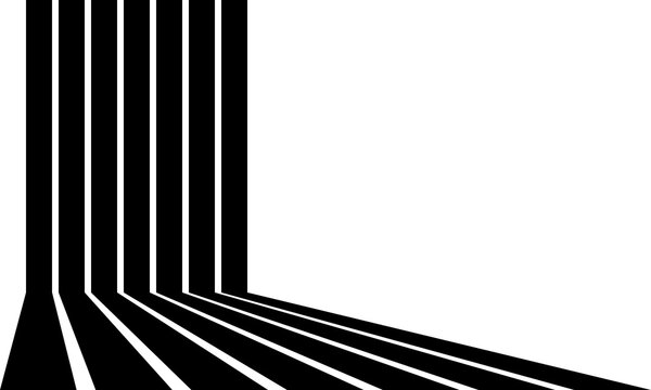 seven black parallel lines, abstract geometric background