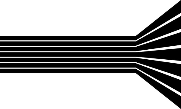seven black parallel lines, abstract geometric background