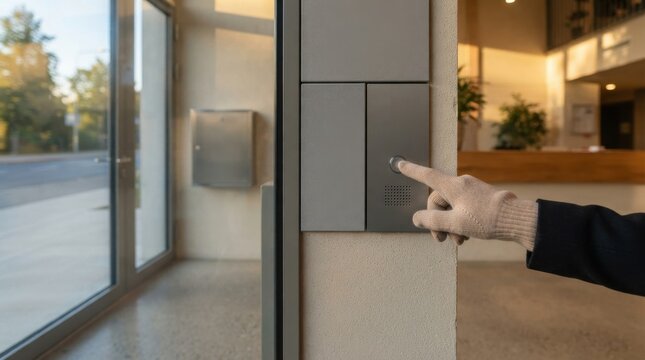 Elegant Intercom Touch at Reception Area