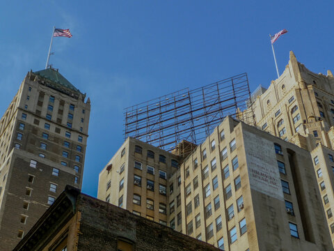 Vintage advertisement billboard of Helmsley Spear Inc. in Newark, New Jersey