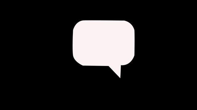 White color message box animation icon conversation notice receive massage animated sign symbol. Inbox massage icon looped animation. 