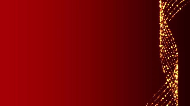 abstract red christmas background with golden glitter shiny stars and bokeh lights trail animation,holiday new year stream social media motion background