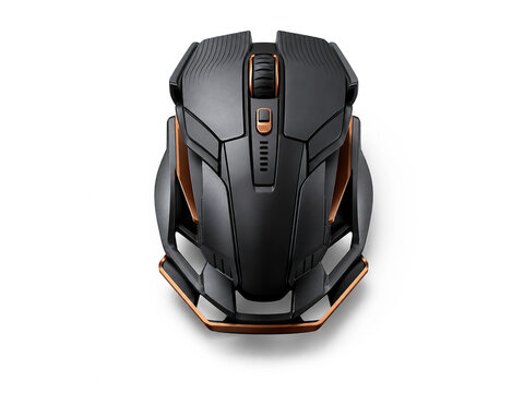 Futuristic style computer ouse on white background.