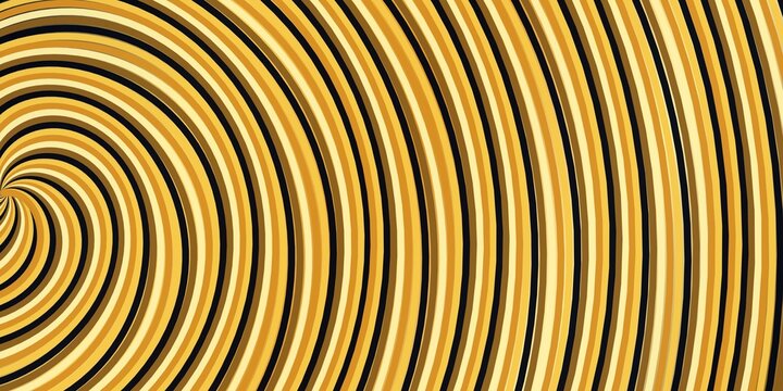 Abstract background design featuring golden concentric circular ring lines.