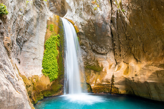 Sapadere canyon and beautiful waterfall, Alanya, Turkey
