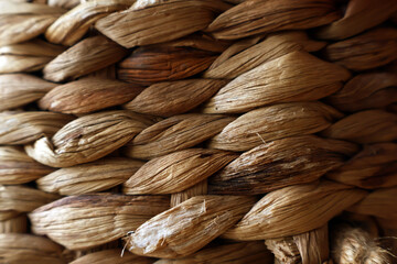 Natural wicker backdrop, woven sea grass pattern, organic wicker surface for home decor, rustic straw fabric