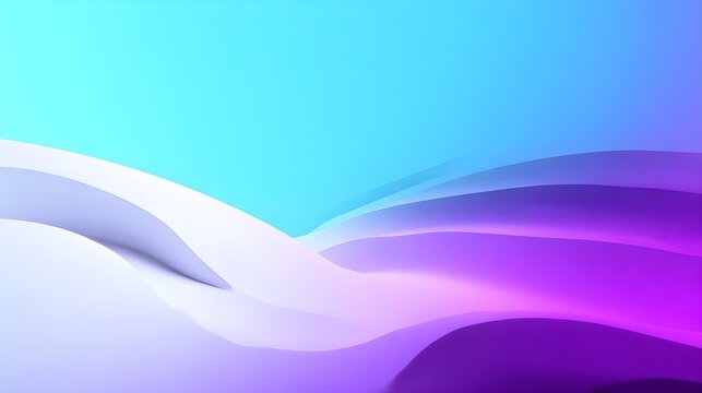 Gradient horizon with layered waves on white background with vibrant gradient colorful abstract pattern texture design purple curves layers with visual