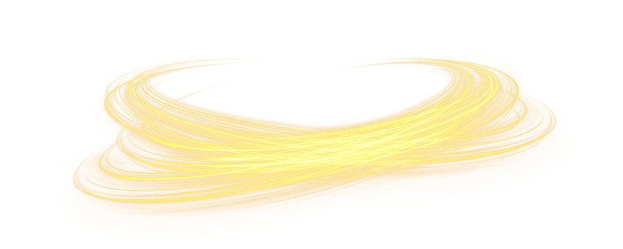 Luminous Circular Energy Rings. Bright Rotating Light Spiral.