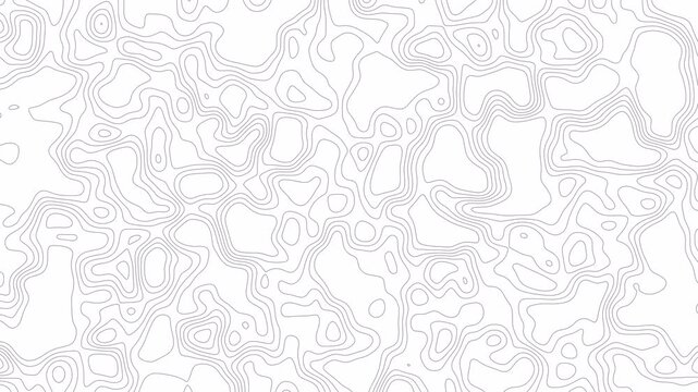 Abstract digital topography lines pattern dynamic waves motion background footage video. topography map  lines animated background 4k.