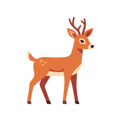 Roe deer, side view, colorful vector icon © point of BORT