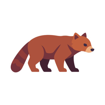 Wolverine, side view, colorful vector icon