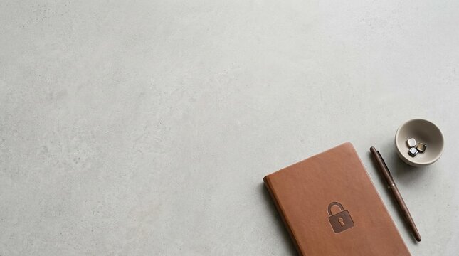 Business Action, PDPA Compliance, Minimalist Workspace, Photo, Professional Environment, Top-Down Viewpoint