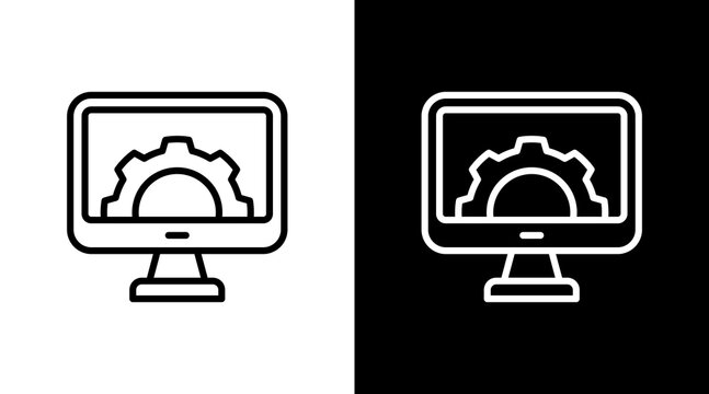 Software  White Icon Set Design