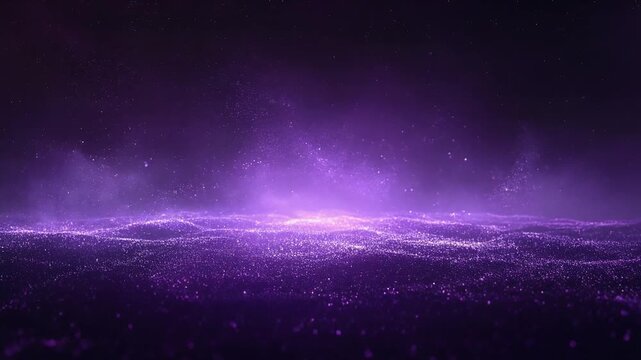 Animated sparkle dust loop particles horizontal drifting with soft gradient shifting glow effect