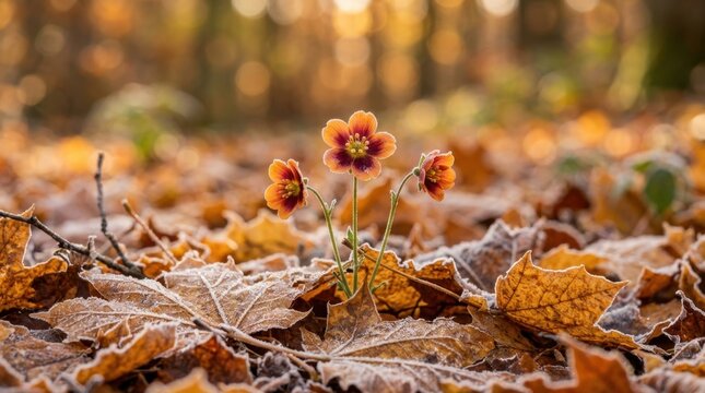 Autumn Wildflowers Frost