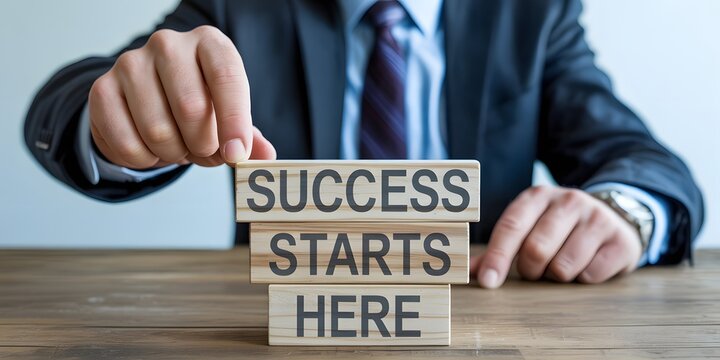 Male business executive highlighting the importance of new beginnings for entrepreneurial success