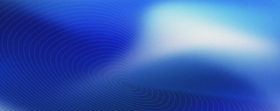 Abstract blue gradient background with circular ripple wave pattern
