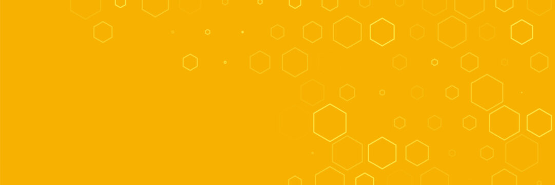 yellow hexagonal honeycomb mesh pattern with text space