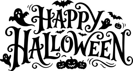 Fototapeta premium Happy Halloween Lettering