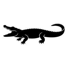 Fototapeta premium Crocodile vector silhouette