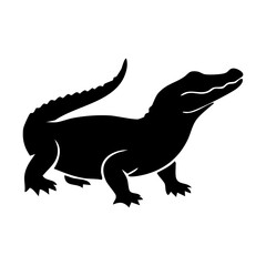 Fototapeta premium Alligator vector silhouette