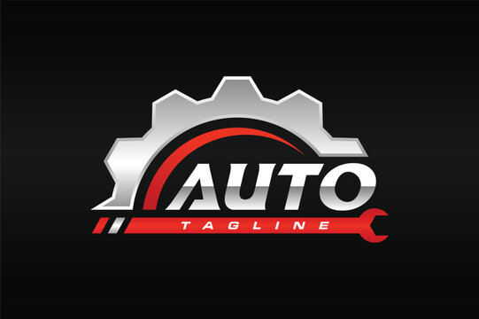 Automotive Gear and Wrench Logo