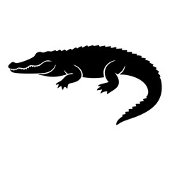 Obraz premium Alligator vector silhouette